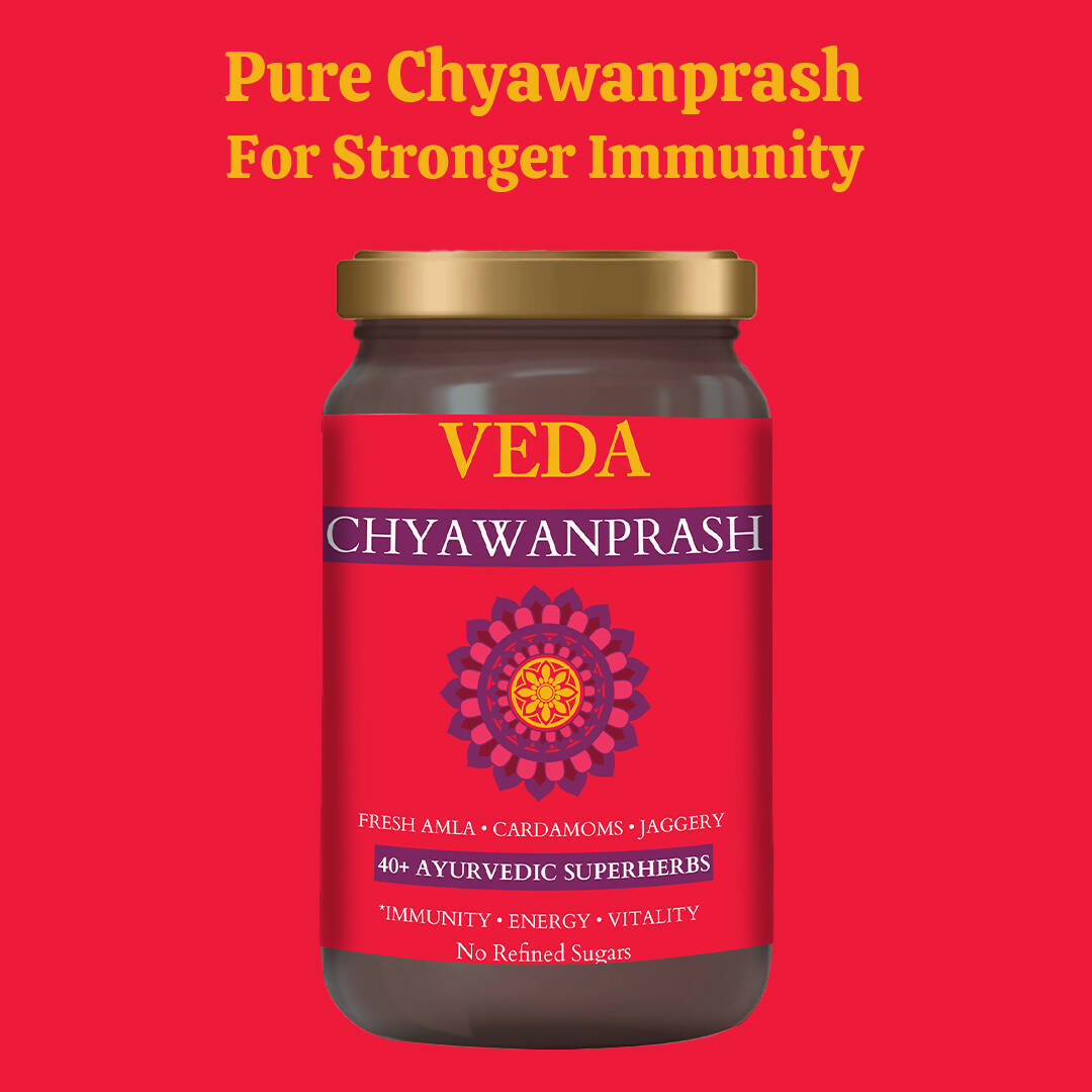 Veda Chyawanprash (Sugar Free) - All Season Jaggery Chyawanprash with Amla & Saffron, Pure & Fresh | Swadesiicart