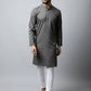Even Apparels Brown Color Cotton Checked Men's Kurta With Band Collar (CHK1157) | Swadesiicart