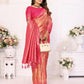Aastha Fashion Pink Tissue Silk Weaving Saree