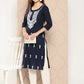 Yufta Floral Yoke Design Chikankari Kurta - Swadesiicart