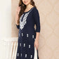 Yufta Floral Yoke Design Chikankari Kurta - Swadesiicart