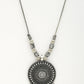 NVR Women's Silver-Toned Circular Shape Pendant with Chain | Swadesiicart