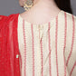 Ahalyaa Off White & Red Printed Basic Jumpsuit - Swadesiicart