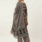 FIORRA Women's Brown Cotton Straight Kurta Pant With Dupatta - Swadesiicart