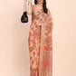 Shree Shyam Fashion Linen Cotton Orange Saree