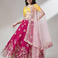 House of Panchhi Rose Pure Georgette Sequinse Work Lehenga & Blouse with Dupatta | Swadesiicart