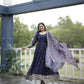 Aayaa Designer Embroidery Zari Sequins-Work Faux Blooming Georgette Suit - Navy Blue