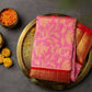DEIANA'S Beautiful Designer Golden zari Soft Lichi Silk Saree - Pink - Swadesiicart