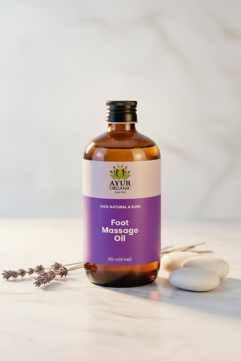 Organic Foot Massage Oil 250ml Glass Bottle