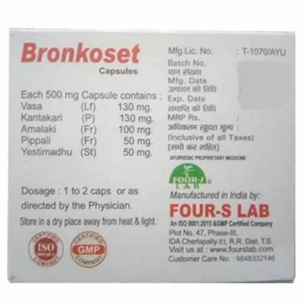 Four S Lab Bronkoset Capsule - Swadesiicart