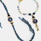 NVR Women & Men Set of 2 Blue Evil Eye Bhaiya Bhabhi Rakhi With Roli Chawal | Swadesiicart