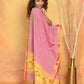 Very Much Indian Handloom Pure Cotton Paithani Dupatta Pink | Swadesiicart