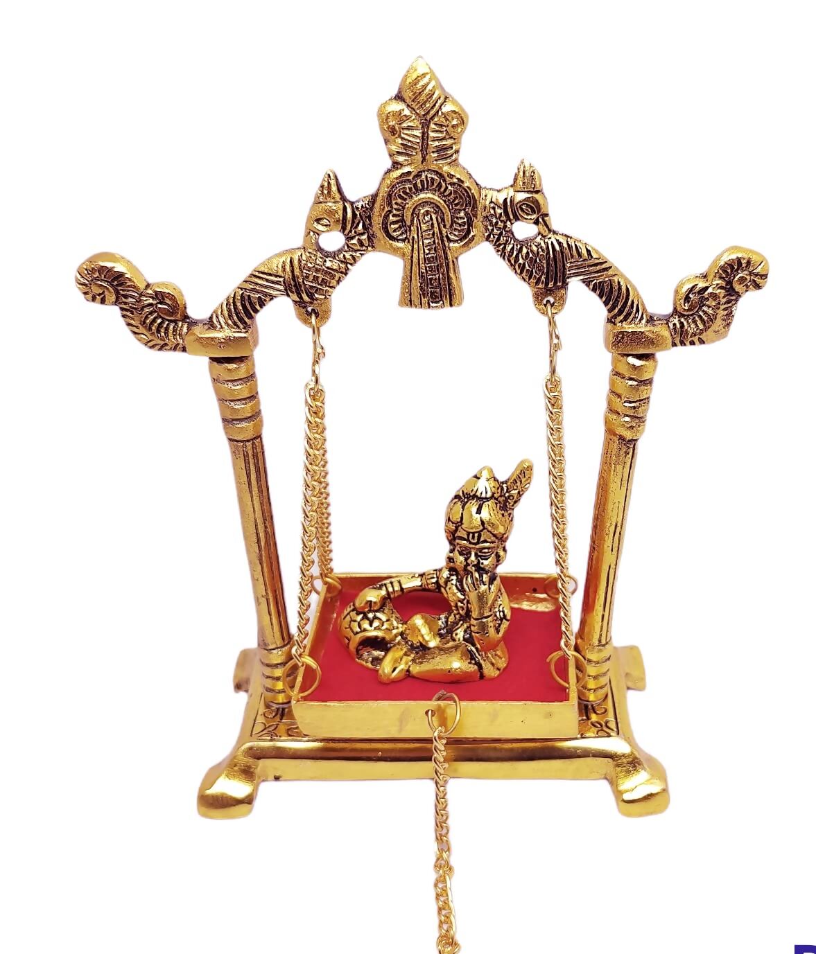 KridayKraft Laddu Gopal on Jhulla Palana Metal Statue - Swadesiicart