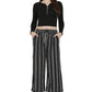 Asmaani Black Color Rayon Fabric Stripped Palazzo