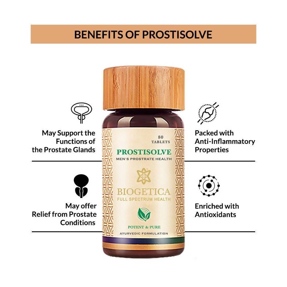 Biogetica Prostisolve- 80 Tablets (Prostrate Health) - Swadesiicart