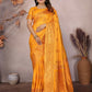 Joban Fashion Banarasi Orange Woven Soft Silk Saree | Swadesiicart