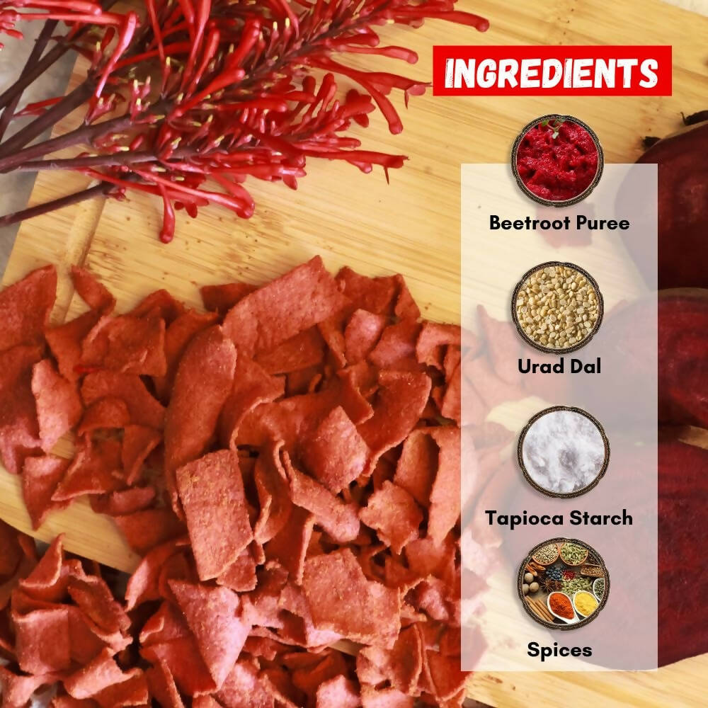 Healthy Master Light & Crispy Beetroot Chips | Crunchy Snack - Swadesiicart