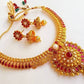 Pink & White Kemp Temple Necklace Set