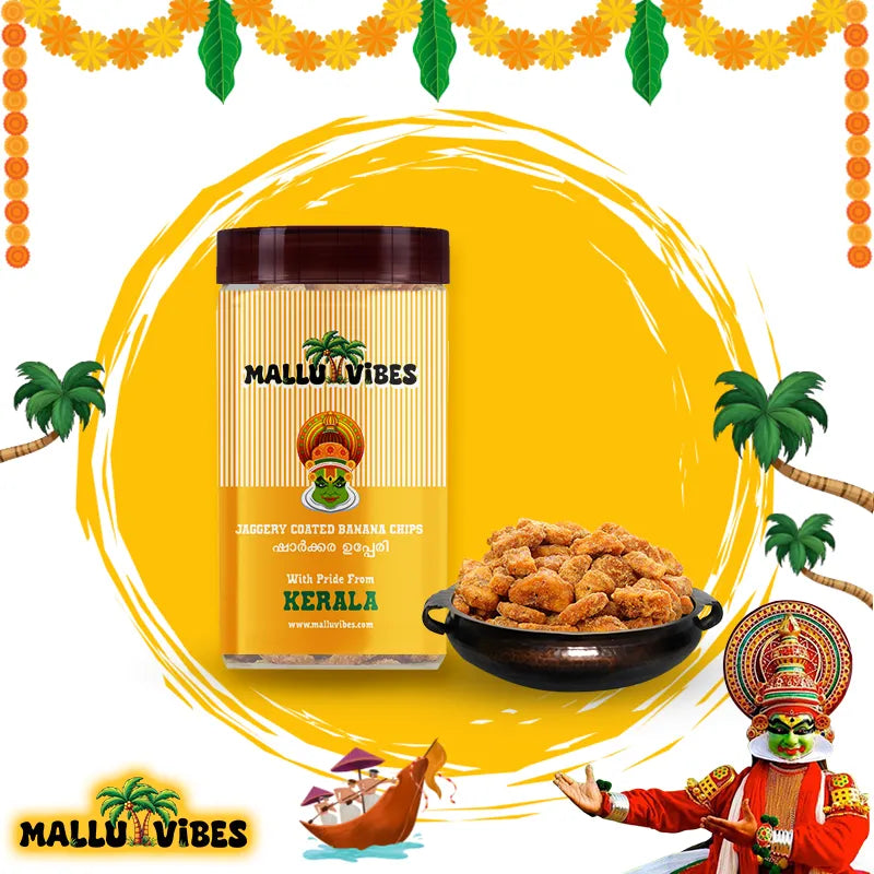 Mallu Vibes Jaggery Coated Banana Chips - Swadesiicart