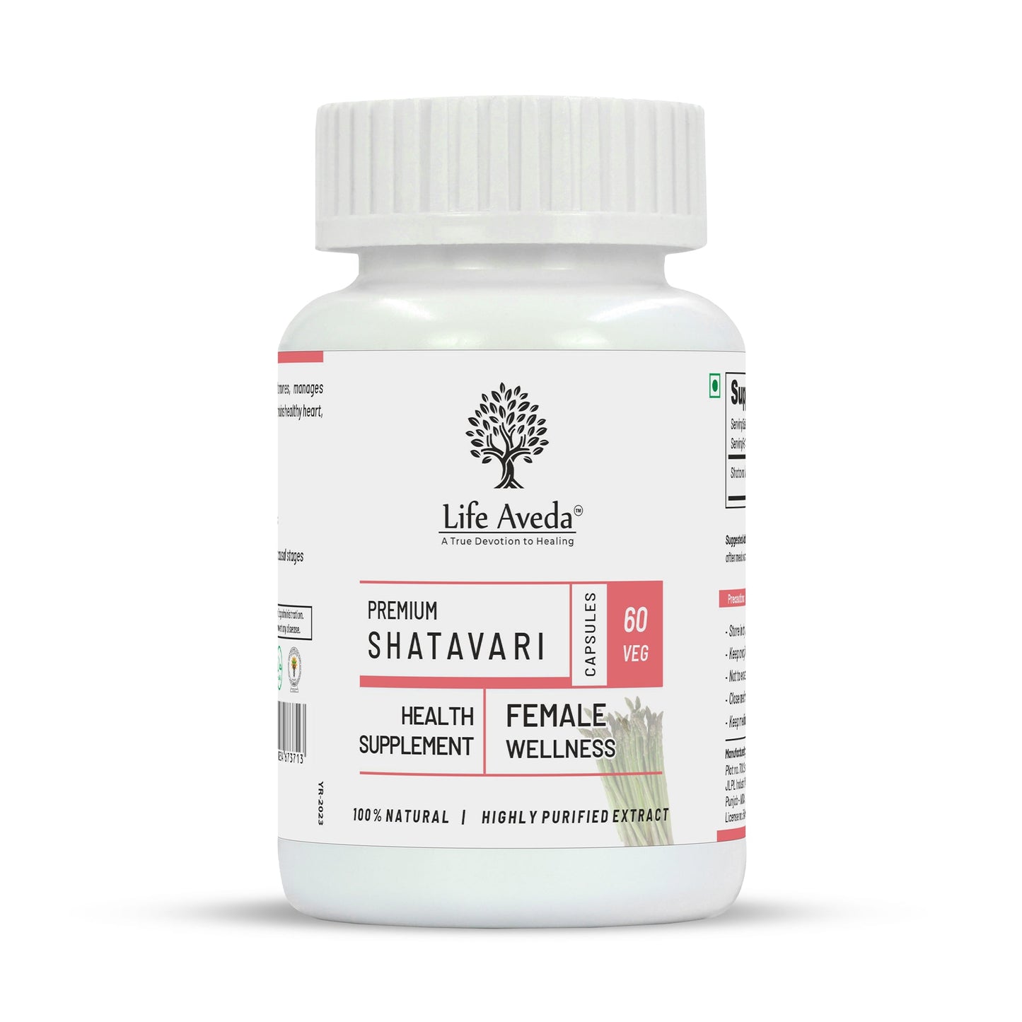Life Aveda Premium Shatavari Capsules - Aveda Ayur
