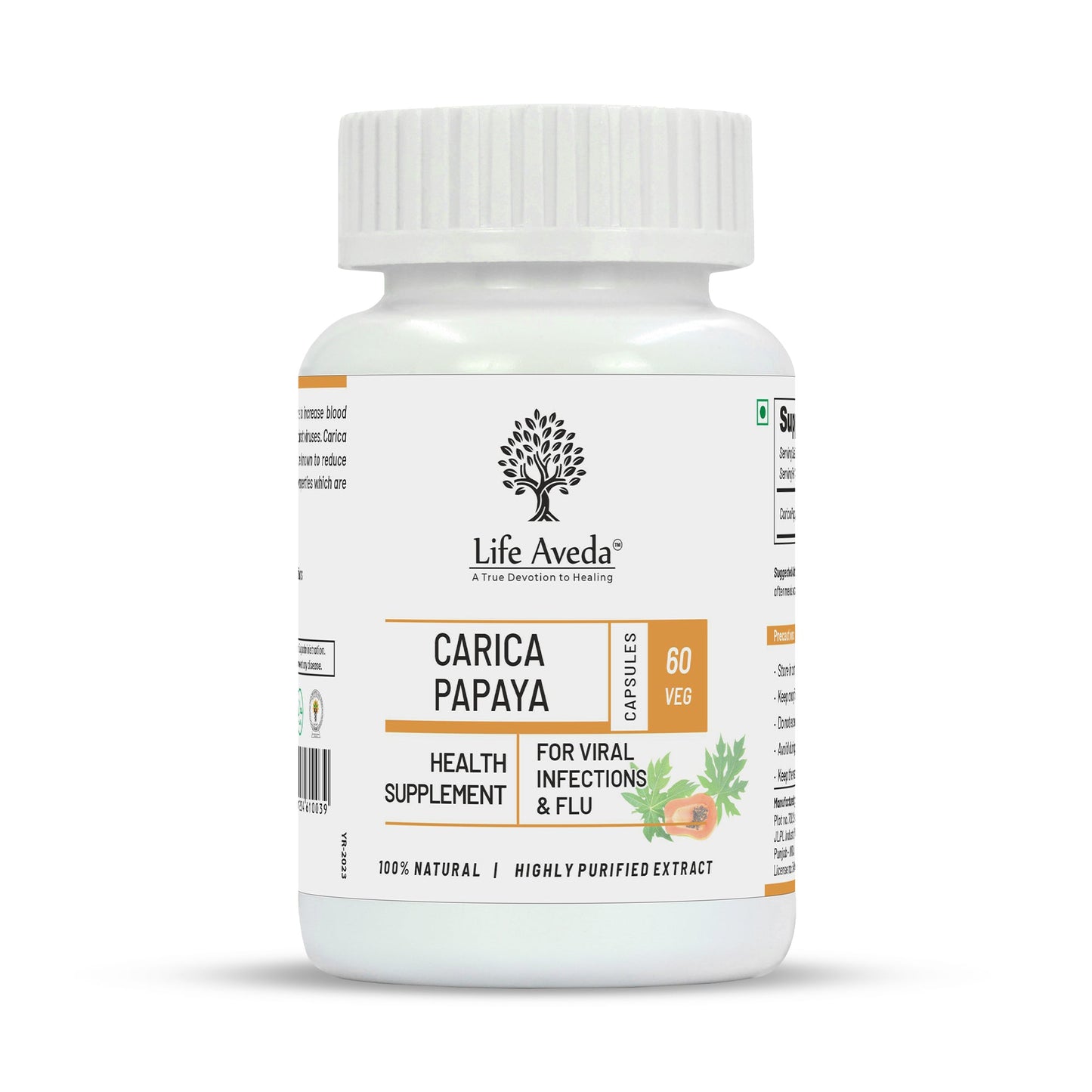 Life Aveda Carica Papaya Capsules | Swadesiicart