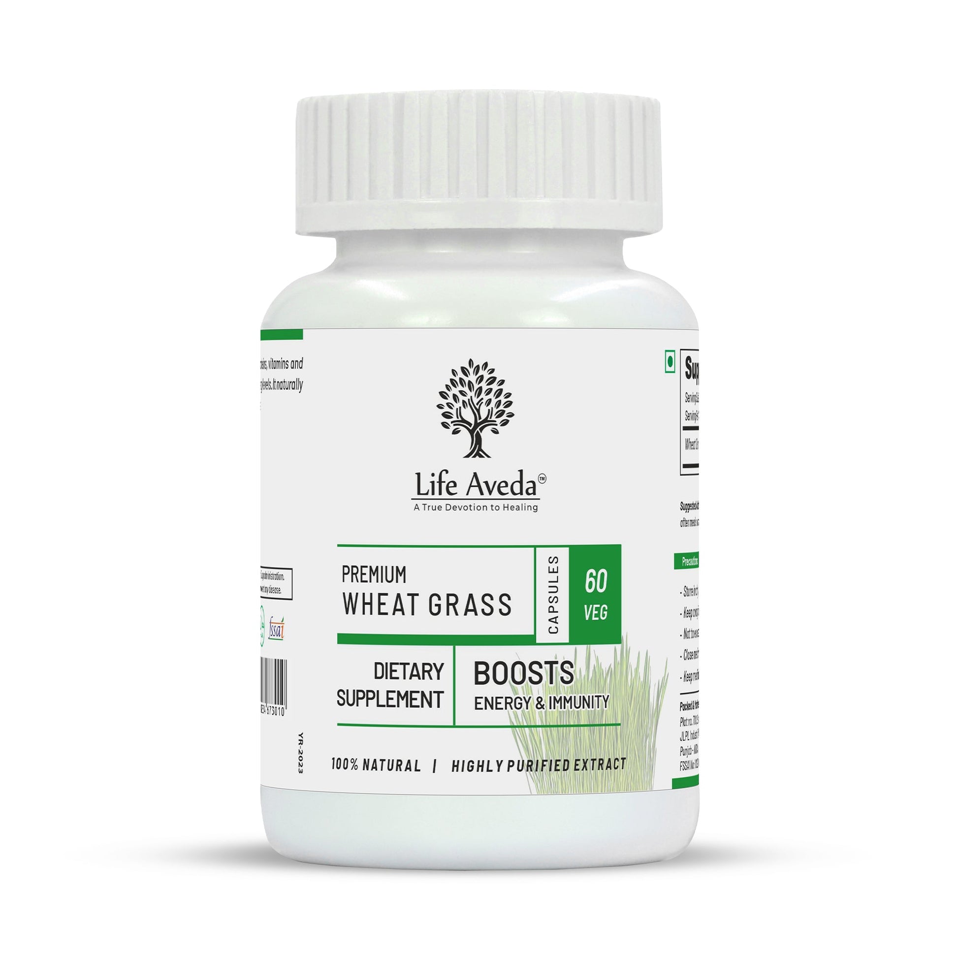 Life Aveda Premium Wheat Grass Capsules - Aveda Ayur