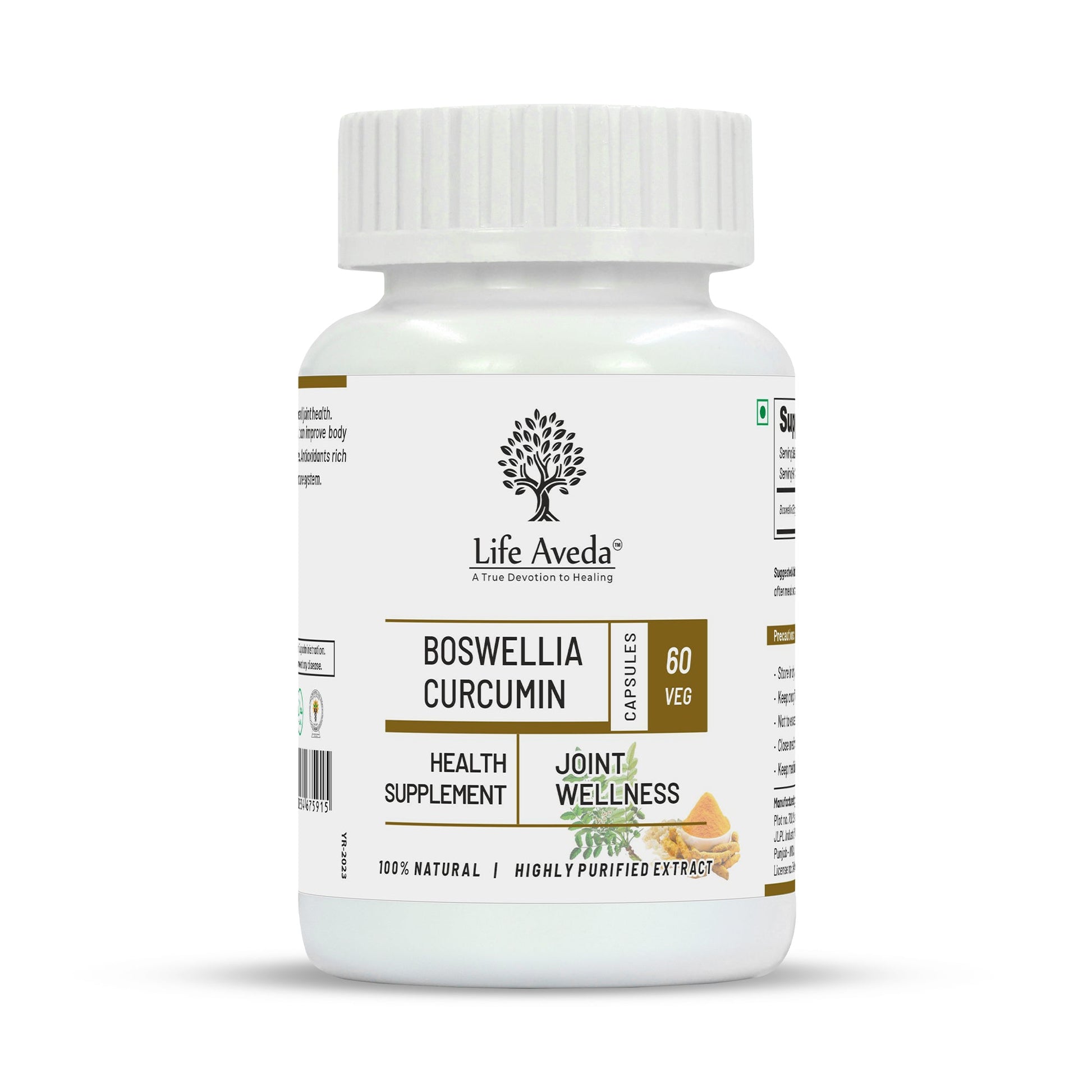 Life Aveda Bosswellia Curcumin Capsules - Aveda Ayur