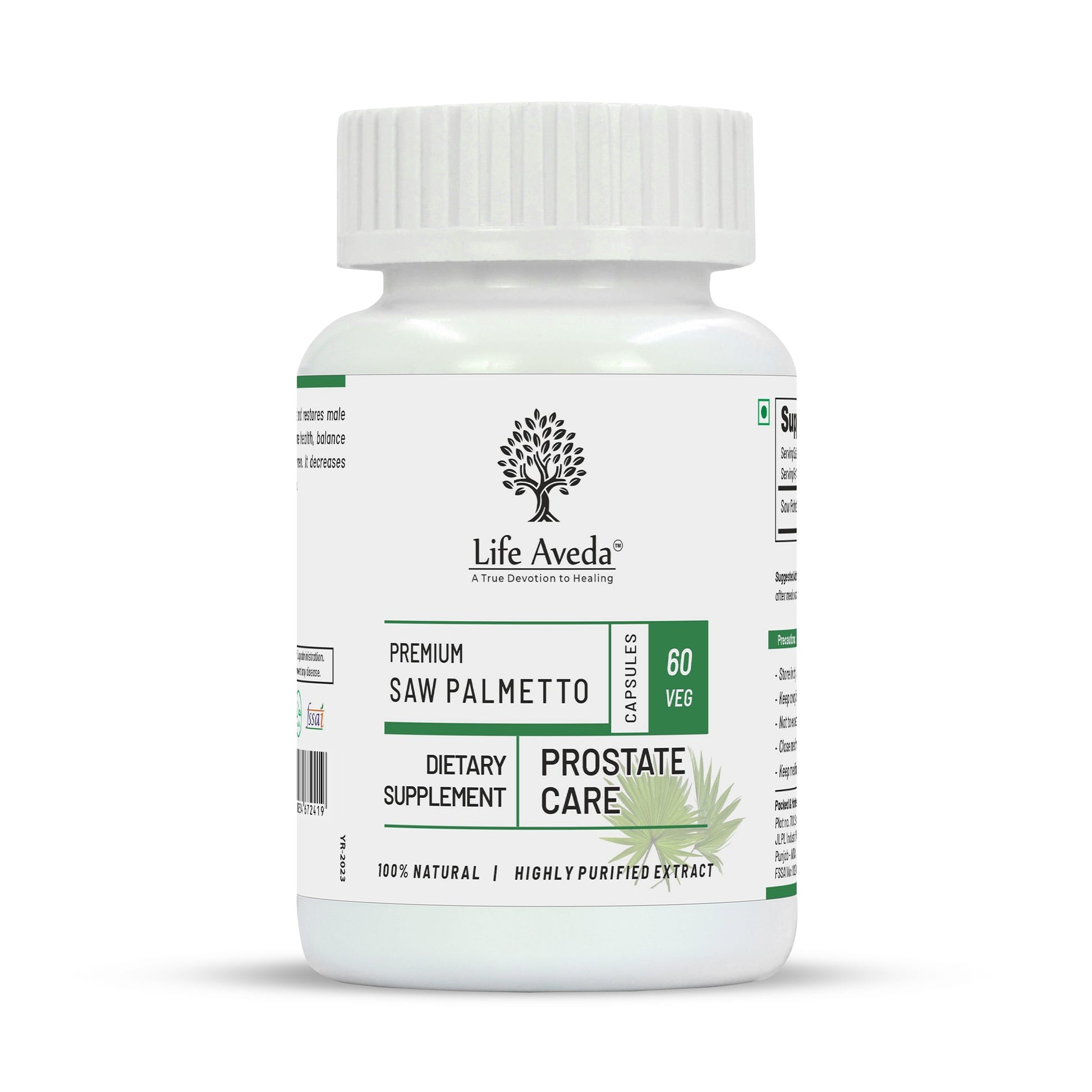 Life Aveda Premium Saw Palmetto Capsules - Aveda Ayur