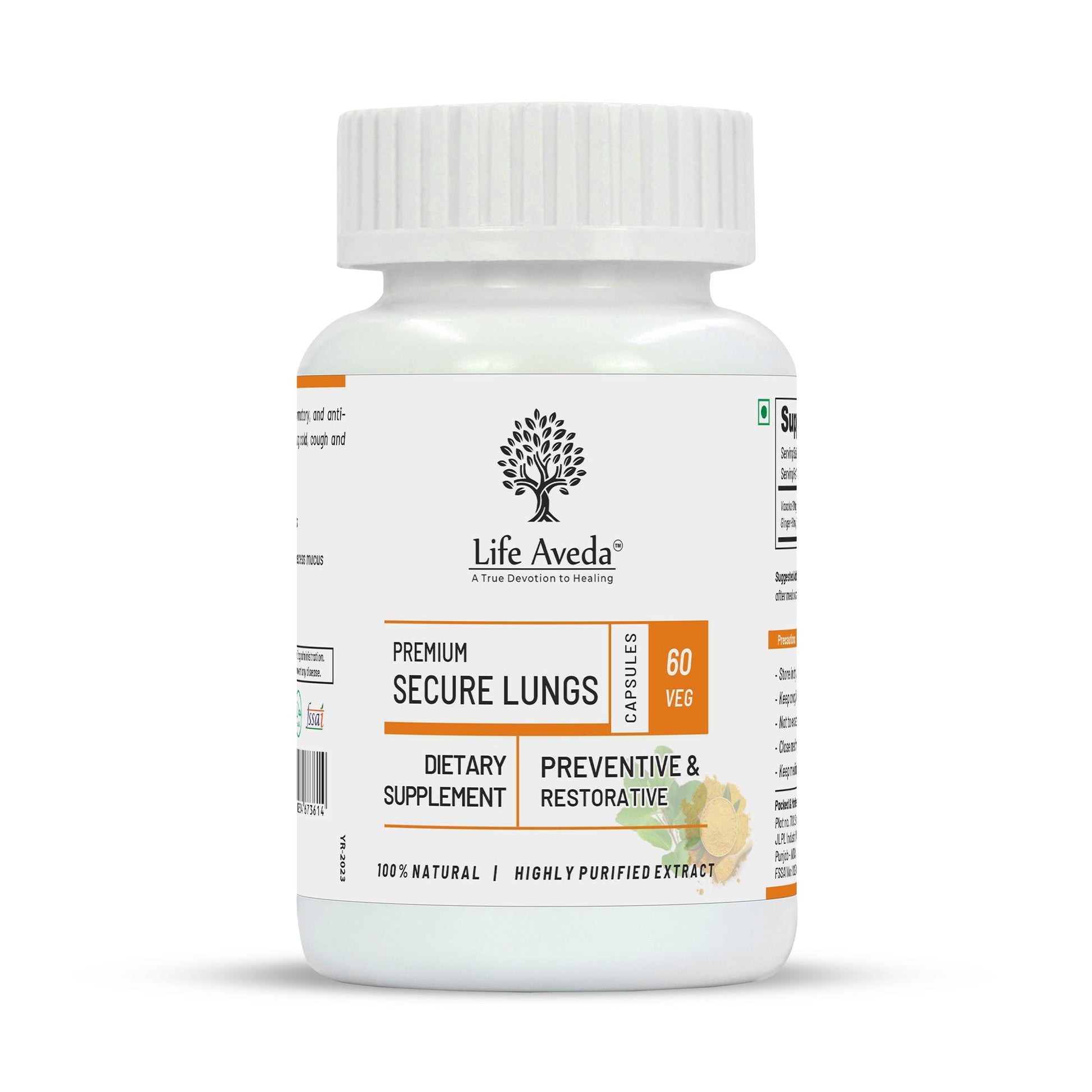 Life Aveda Premium Secure Lungs Capsules - Aveda Ayur