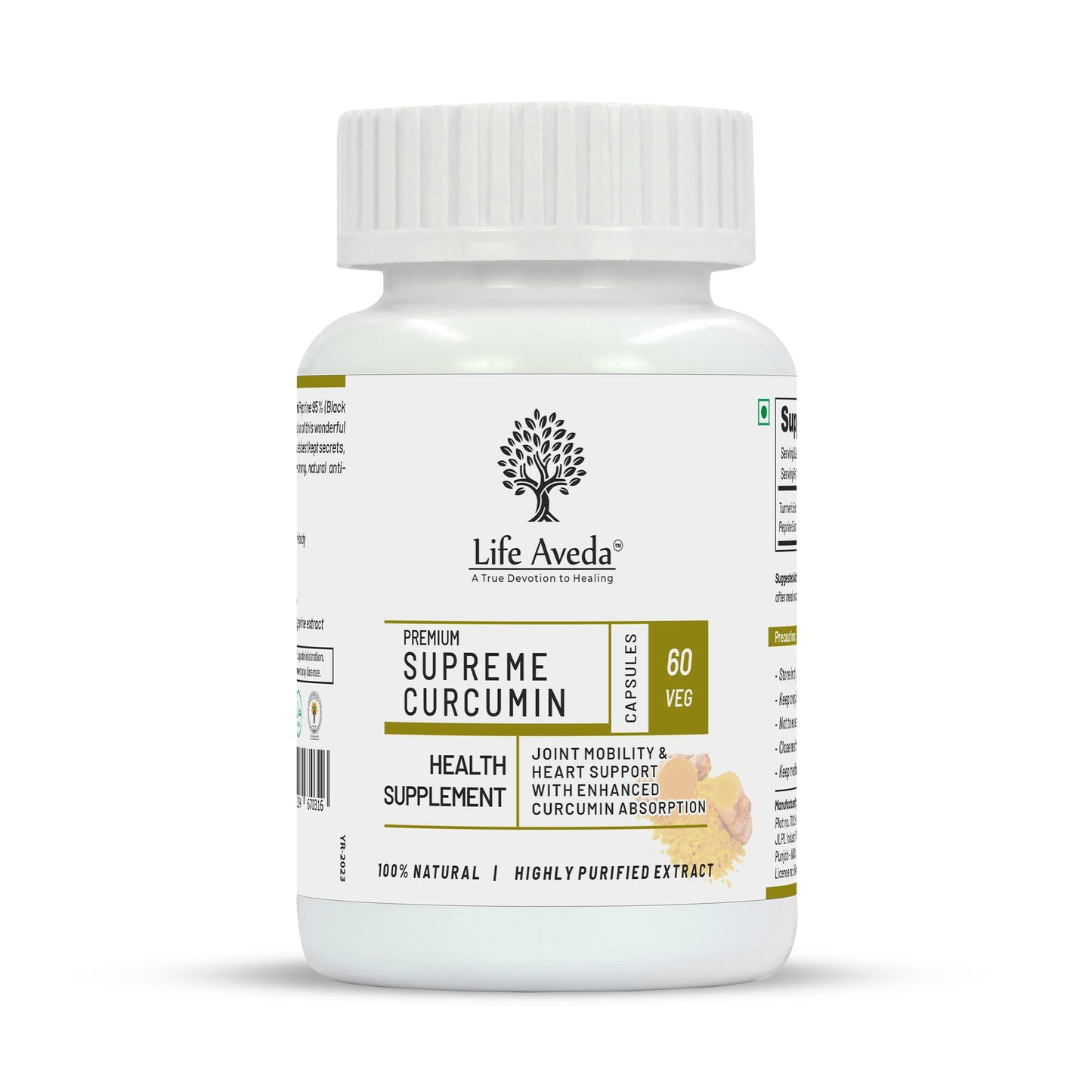 Life Aveda Premium Supreme Curcumin Capsules - Aveda Ayur