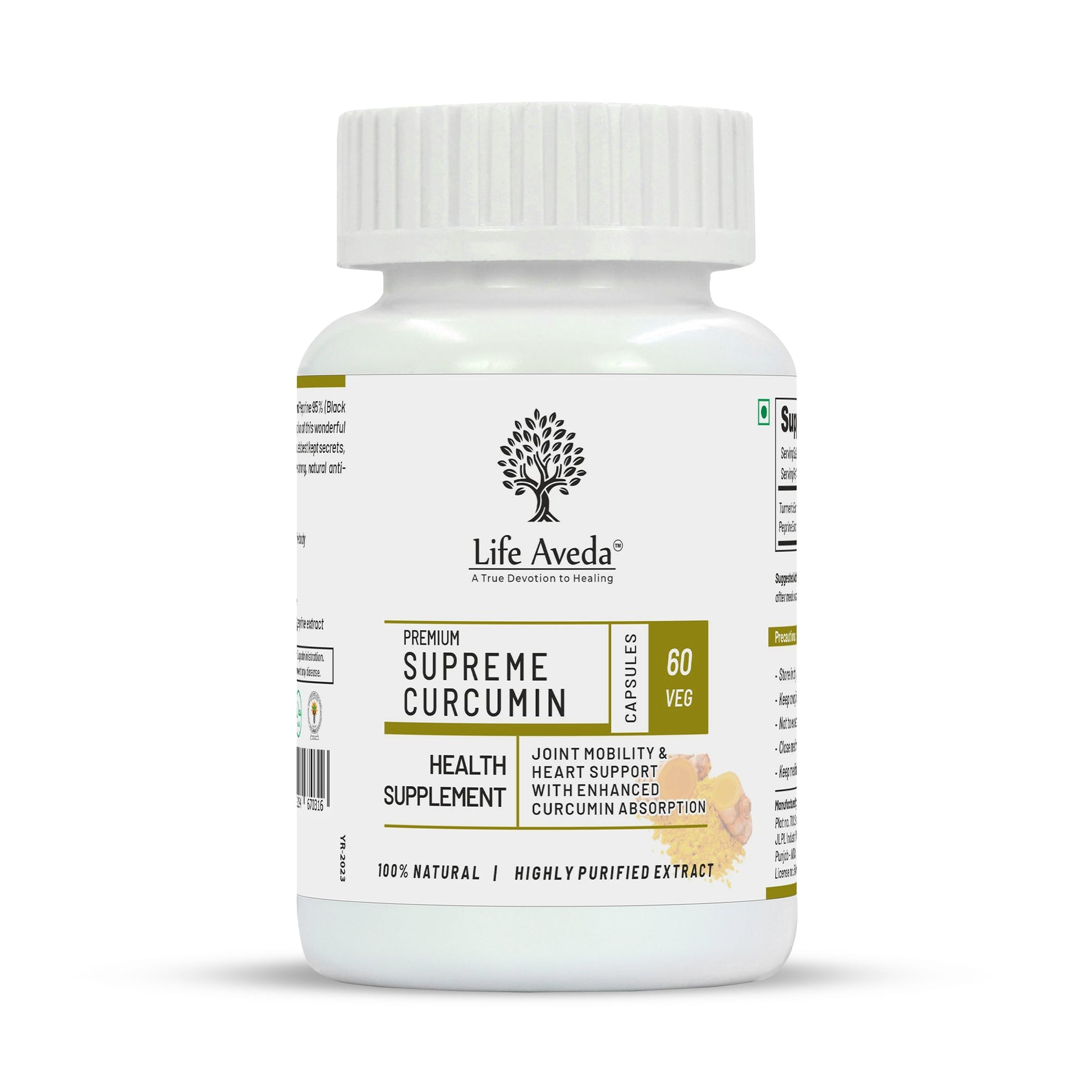 Life Aveda Premium Supreme Curcumin Capsules - Aveda Ayur