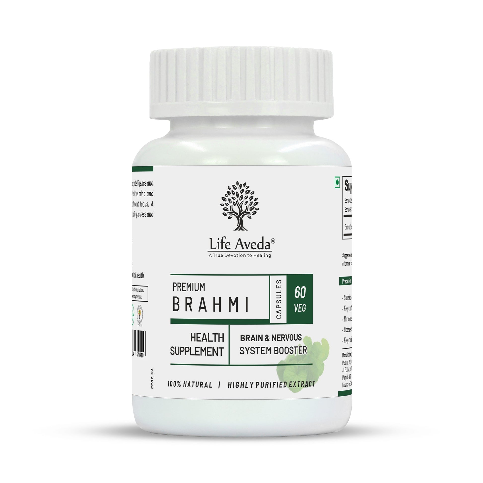 Life Aveda Premium Brahmi Capsules - Aveda Ayur