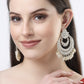 NVR Women Gold-Polished Kundan Handcrafted Chandbalis Earrings | Swadesiicart