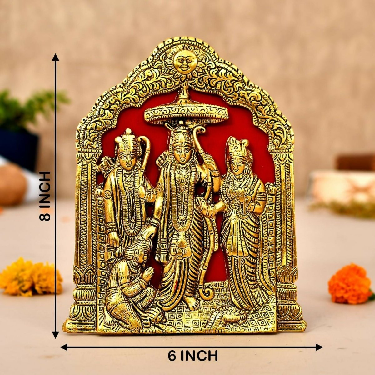 Ascension Metal Plated Ram Darbar Wall Hanging - Swadesiicart