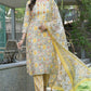 BulBul Fashionista Mustard Cotton Kurta Set with Dupatta - Swadesiicart