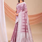Shree Shyam Fashion Varnika Purple Linen Cotton Saree