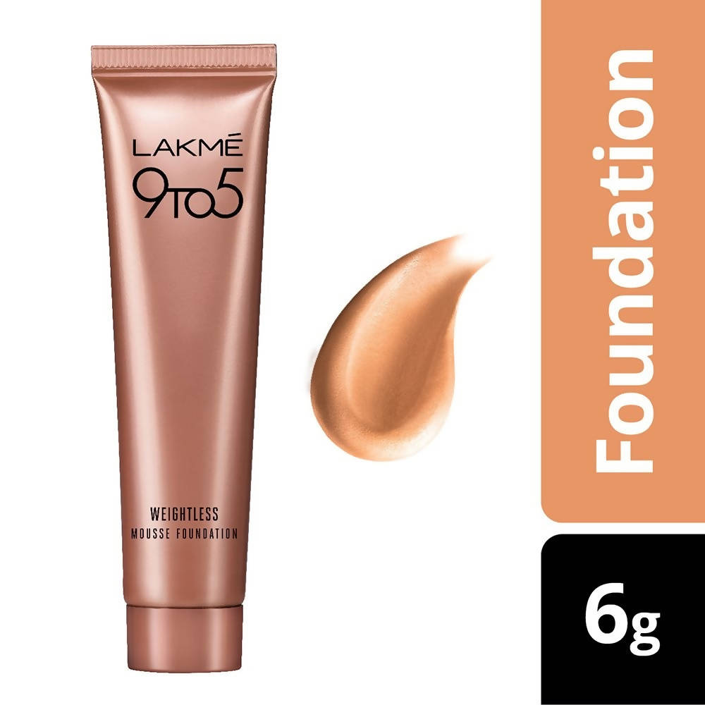 Lakme 9 to 5 Weightless Mousse Foundation - Rose Ivory - Swadesiicart