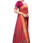 Vamika Banarasi Jacquard Weaving Orange Saree | Swadesiicart