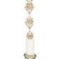 Gold-Polished Green Kundan Stone-Studded Head Chain - Ruby Raang | Swadesiicart