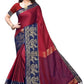 Vamika Banarasi Jacquard Weaving Red Saree (DHONI RED) | Swadesiicart