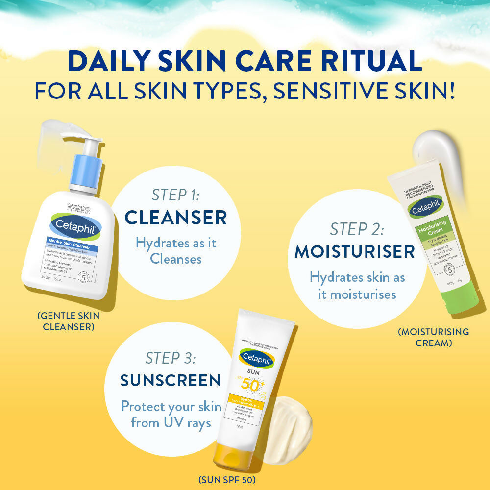 Cetaphil Sun SPF 50 Light Gel Mineral Base For Normal, Dry & Oily Skin