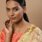 Maroon Circular Studs Earrings - Ruby Raang - Swadesiicart