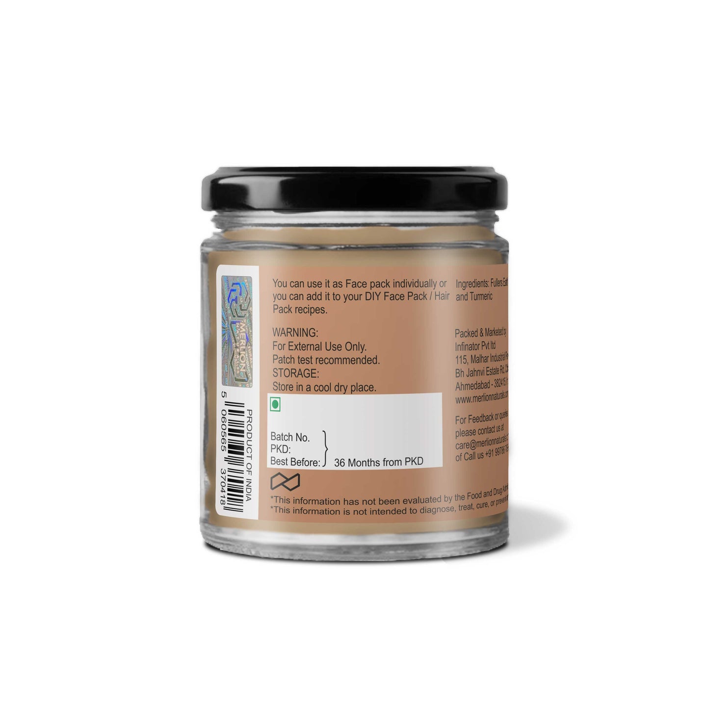Merlion Naturals Fuller's Earth Multani Mitti Powder - Swadesiicart