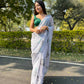 Vamsee Grey Chiffon Designer Saree - Swadesiicart