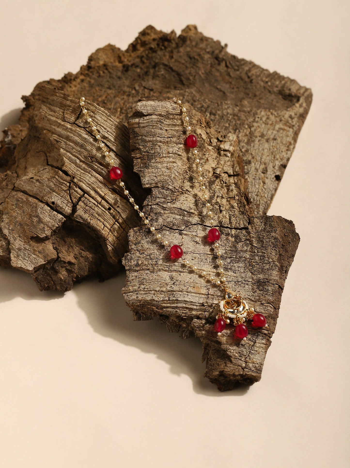 Women's Gold-Polished Necklace - Ruby Raang | Swadesiicart