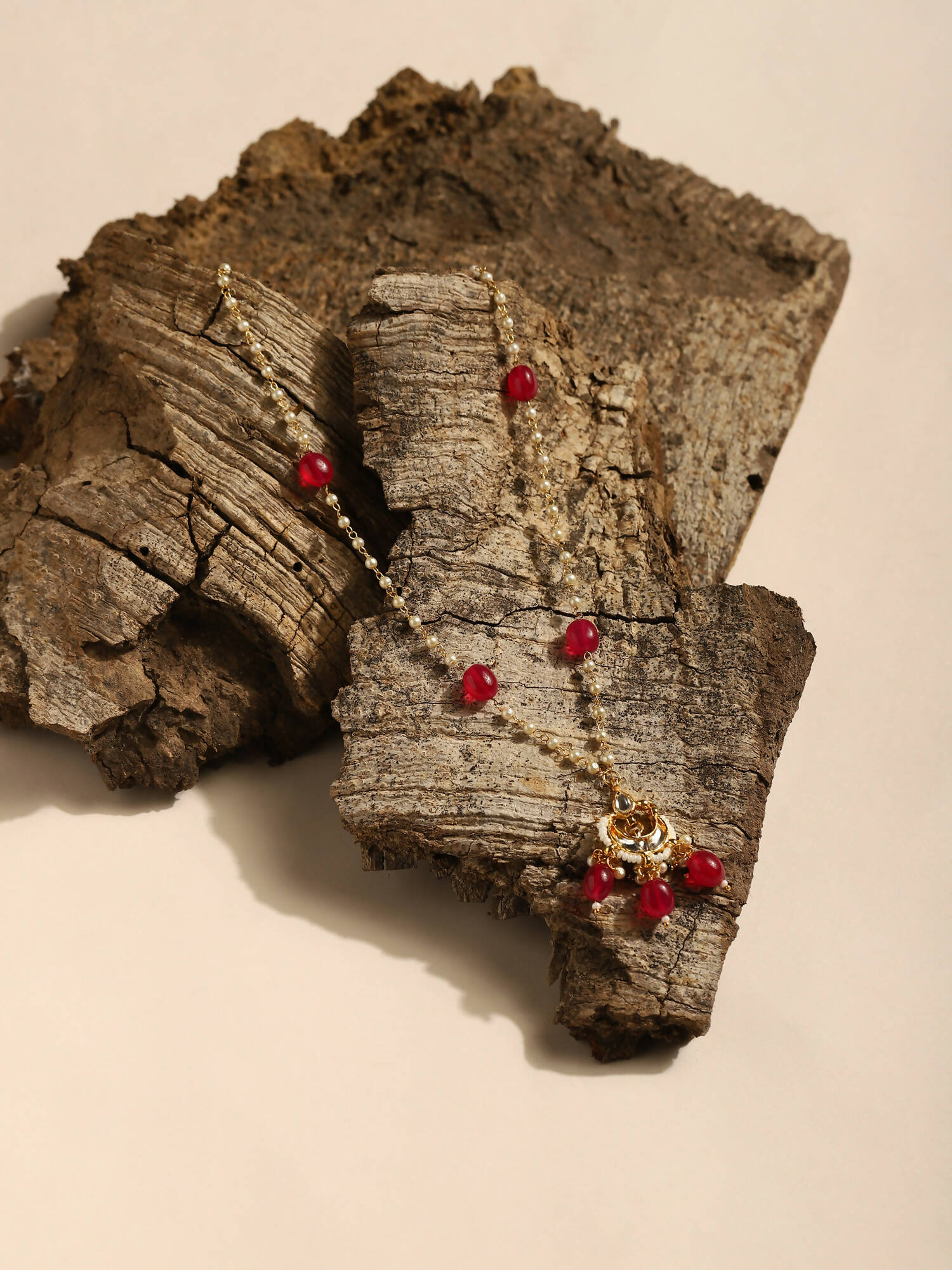 Women's Gold-Polished Necklace - Ruby Raang | Swadesiicart