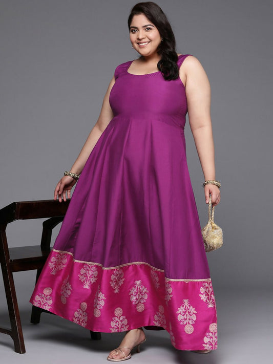 Ahalyaa Women's Traditional wear Ethnic Dress - Purple | Swadesiicart