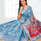 Shree Shyam Fashion Linen Cotton Sky Blue Saree