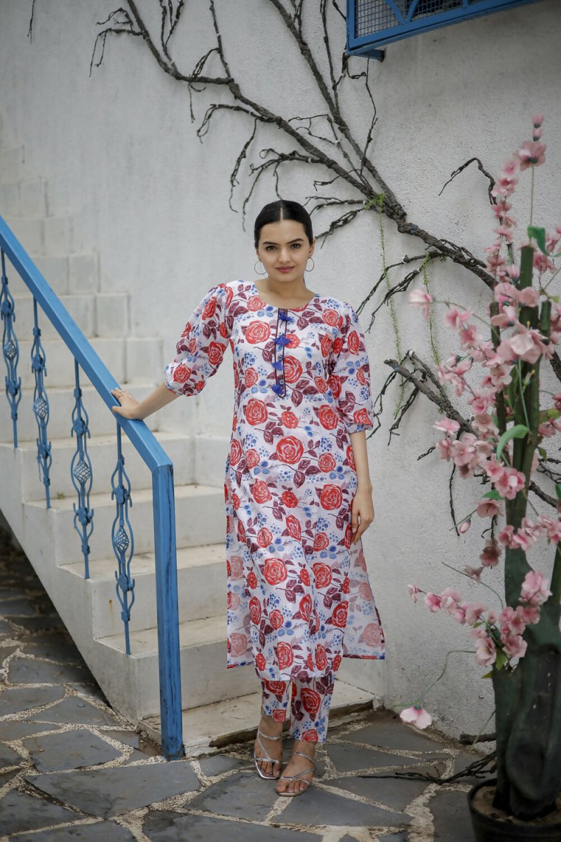 Aayaa Pure Muslin printed Multi Co-Ord Set - Multi Color - Swadesiicart