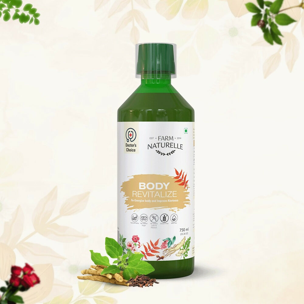 Farm Naturelle Body Revitalizer Juice - Ayurvedic Formula for Energy and Vitality | Swadesiicart